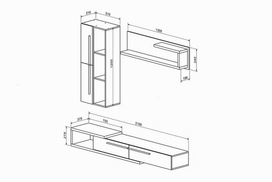 Wohnwand - Designs harmonieren mit Ihrer Einrichtung. - Milaros Markt