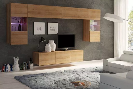 Wohnwand - Natürliches Design für einen warmen und gemütlichen Look. - Milaros Markt
