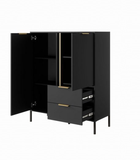 Wohnzimmer-Set - LARS - Moderne Wohnlösung LARS, (Komplett-Set, 4-St., Premium - Lars) - Milaros Markt