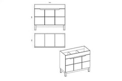 Waschbeckenschrank - Badschrank - Bali White - Modernes und stilvolles Design. - Milaros Markt