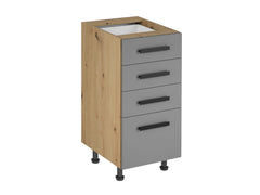 Unterschrank D40S4 - Langen - Grau /Matt