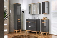 Badezimmerspiegelschrank - Bali Grey - Elegante Organisation Ihres Raumes. - Milaros Markt