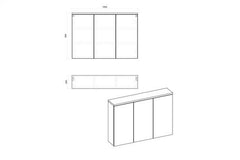 Badezimmerspiegelschrank - Badschrank - Bali White - Elegantes modernes Design. - Milaros Markt