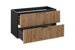 Badmöbel-Set BM169 -  Xilo X  - Wotan Oak / Gray Rock