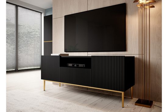TV-Schrank 200 cm , 150 cm - NICOLE - Modernes Design mit Balance zwischen Stil und Leistung. - Milaros Markt