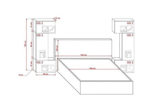 Schlafzimmer-Set - Qualität trifft Ästhetik für höchsten Komfort - Panama 3 - Milaros Markt