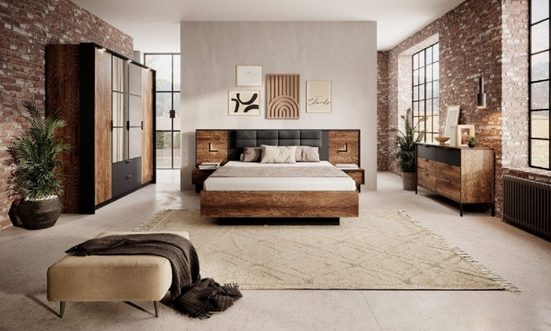 Schlafzimmer-Set - Königlicher Luxus macht Ihr Schlaferlebnis unvergesslich, (Komplett Set, 4-St., Premium - MILTON) - Milaros Markt