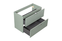 Waschbeckenunterschrank BM94 - Line Reed Green L - Schilfgrün /Coast Evoke Eiche