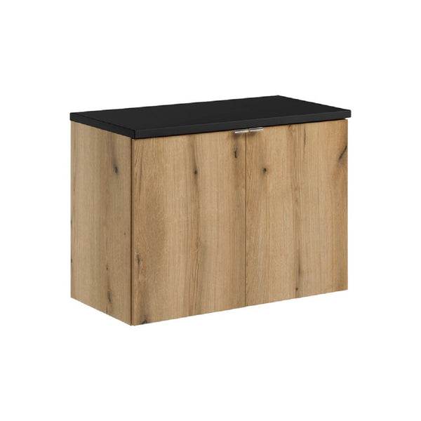Badmöbel-Set BM235 - Nova Oak N - Coast Evoke Oak / Schwarz Matt