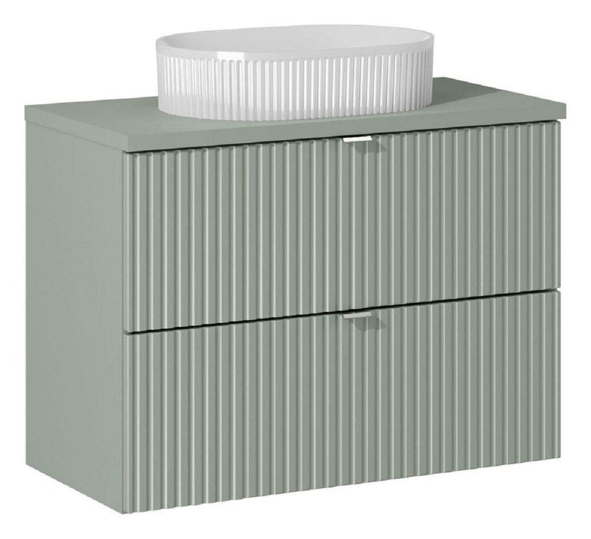 Badmöbel-Set BM80 - Line Reed Green L - Schilfgrün / Matt
