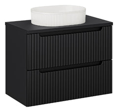 Badmöbel-Set BM127 -  Nova Black N  - Schwarz / Matt