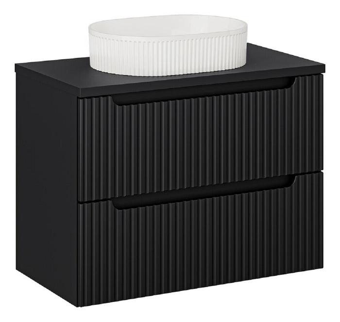 Badmöbel-Set BM127 -  Nova Black N  - Schwarz / Matt