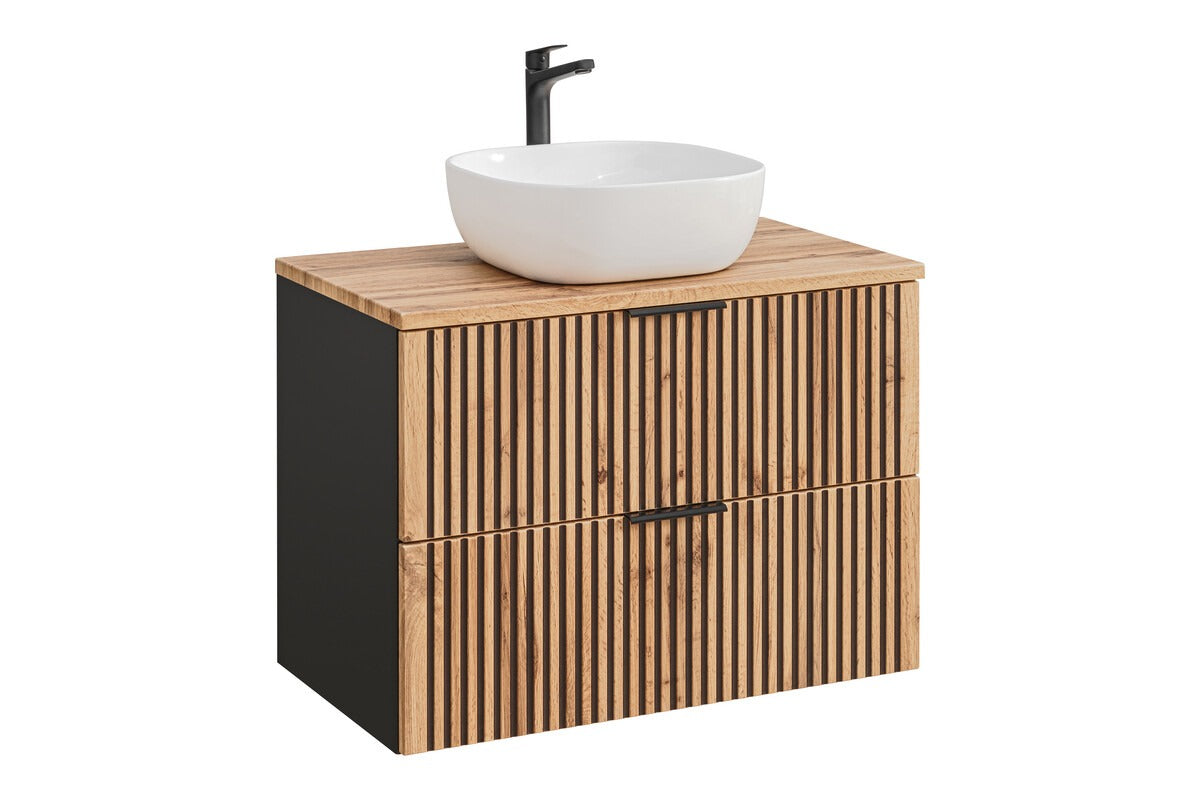 Badmöbel-Set BM170 -  Xilo X  - Wotan Oak / Gray Rock
