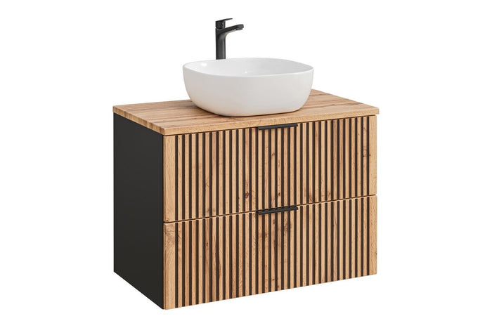 Badmöbel-Set BM170 -  Xilo X  - Wotan Oak / Gray Rock