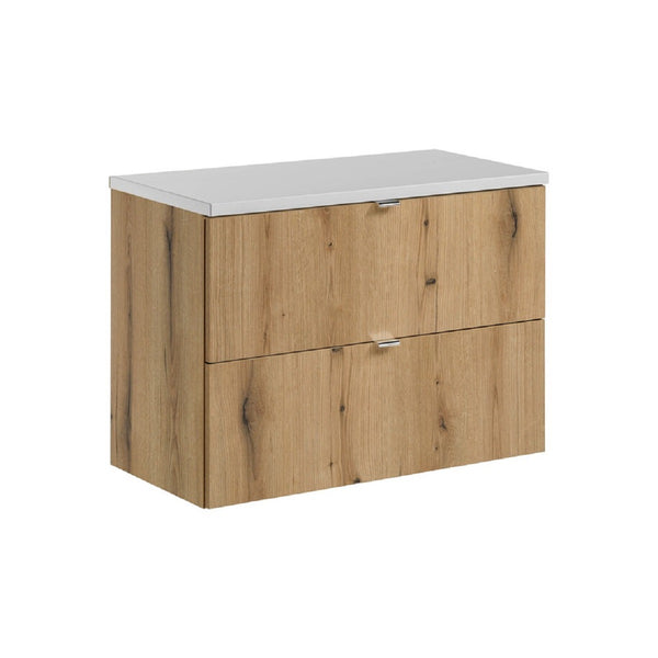Badmöbel-Set BM232 - Nova Oak N - Coast Evoke Oak / Weiß Matt