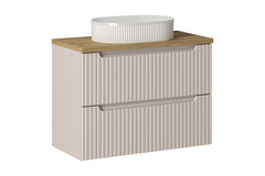 Badmöbel-Set BM161 - Nova Cashmere N - Kaschmir Matt / Coast Evoke Eiche
