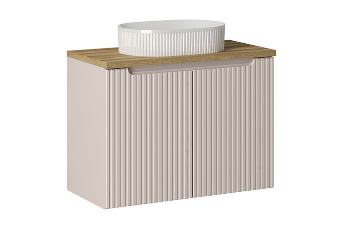 Badmöbel-Set BM157- Nova Cashmere N - Kaschmir Matt / Coast Evoke Eiche