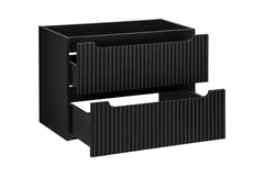 Badmöbel-Set BM59 - Nova Black N - Schwarz/ Coast Evoke Eiche