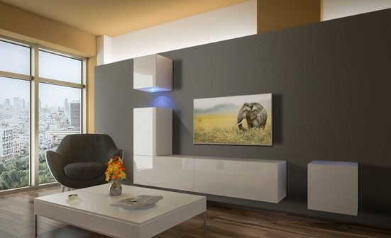 Wohnwand - 2024 Luxuriöses Ambiente | Stilvolle Wohnzimmer, beste Materialien! - Milaros Markt