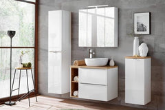 Waschbeckenschrank - Capri White - Intelligente Lösungen für stilvolle Badezimmerorganisation. - Milaros Markt