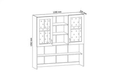 Glashängeschrank 120 cm  - sosna andersen - Schrank für eine stilvolle moderne Küche. - Milaros Markt