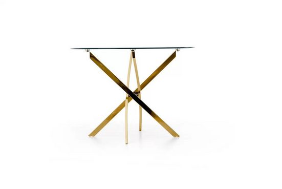 Esstisch - Raymond - Elegantes Design mit Glasoberfläche. - Milaros Markt