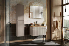 Badmöbel-Set BM06 - Iconic Cashmere I- Kaschmir Matt / Coast Evoke Eiche