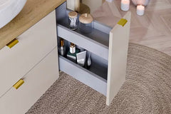 Waschbeckenunterschrank BM358 100 cm - Dalia Cashmere D - Kaschmir Matt