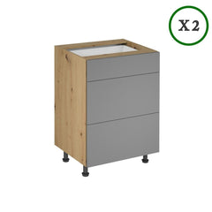 Küchenzeile - Langen K18-M400 - Artisan Eiche / Beige