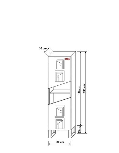 Vitrine - Unvergleichliche Schönheit und Eleganz (Vitrine, 1-St., Premium - R7) - Milaros Markt
