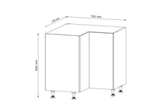 Eckunterschrank D90N - Langen - Artisan Eiche