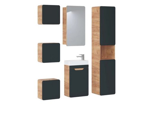 Badmöbel-Set - Passend für jeden Geschmack., (Komplett Set, 7-St., Premium - Aruba Cosmos V) - Milaros Markt