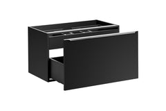 Badmöbel-Set BM182 - Santa Fe Black S - Schwarz / Matt