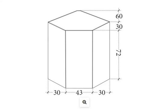 Eckhängeschrank 60 cm - sosna andersen -  Praktisches und modernes Design, passend für jede Küche. - Milaros Markt