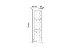 Glashängeschrank 40 cm - sosna andersen - Eleganter Wandschrank mit Glastüren. - Milaros Markt