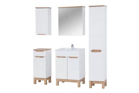 Badmöbel -Set - Bali White - Elegantes und praktisches Innendesign, das Platz spart. - Milaros Markt