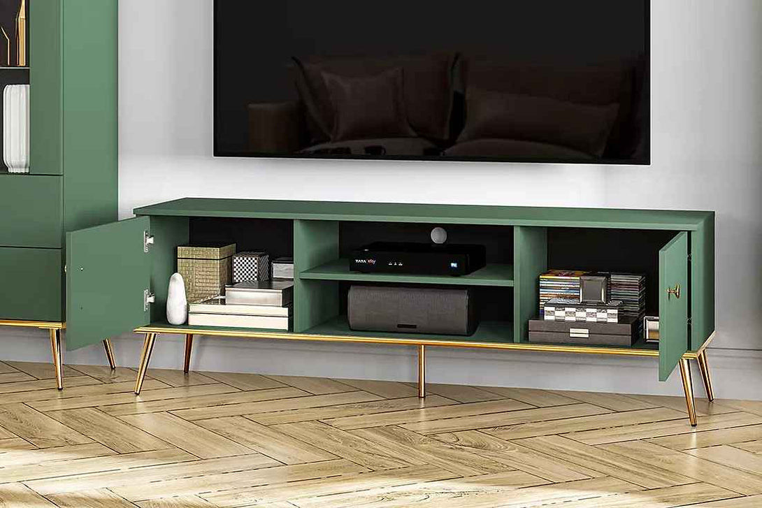 TV-Schrank - Riomi -  Hochwertige mit raffiniertem Stauraum für Ihre Technik. - Milaros Markt