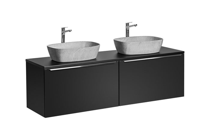 Badmöbel-Set BM181 - Santa Fe Black S - Schwarz / Matt