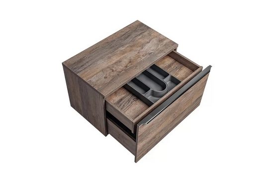 Waschbeckenschrank - Santa Fe Oak - Mit einem modernen und luxuriösen Design. - Milaros Markt