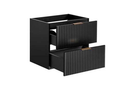 Waschbeckenunterschrank 80 cm, 60 cm - Adel Black - Hervorragende Fertigungsqualität. - Milaros Markt