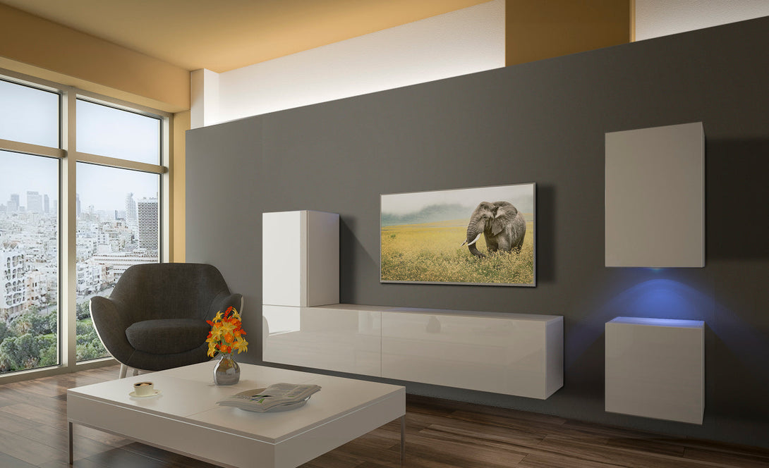 Wohnwand - Tauche ein in 2024 Luxus | Wohnzimmer mit besten Materialien. AN16 - Milaros Markt