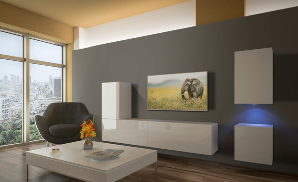 Wohnwand - Tauche ein in 2024 Luxus | Wohnzimmer mit besten Materialien. AN16 - Milaros Markt