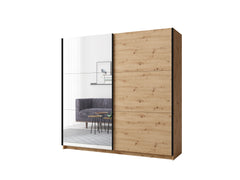 Kleiderschrank ARSALA 11 – mit/ohne Spiegel, Regalen & Kleiderstange (200,6×207×55,3 cm)