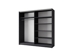 Kleiderschrank ARSALA 11 – mit/ohne Spiegel, Regalen & Kleiderstange (200,6×207×55,3 cm)