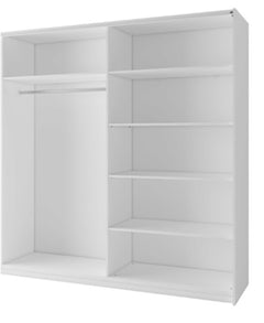 Kleiderschrank ARSALA 11 – mit/ohne Spiegel, Regalen & Kleiderstange (200,6×207×55,3 cm)