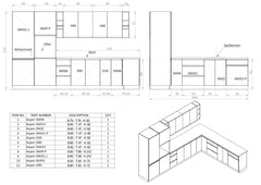 Winkelküche - Aspen KA4-M350 - Grau / Hochglanz