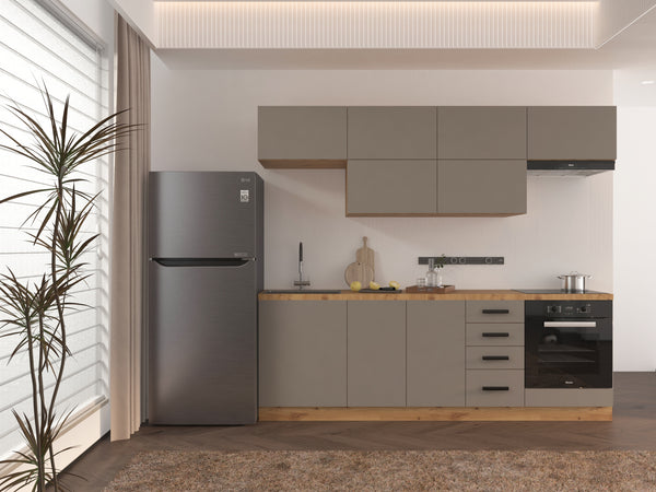 Küchenzeile - Langen KL2-M240 - Beige / Matt