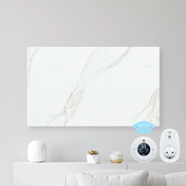 Bringer® Keramik Infrarotheizung in Marmor Optik 600 Watt.