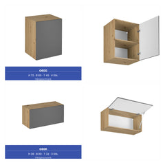 Küchenzeile - Langen KL4-M400 - Grau / Matt
