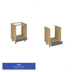 Küchenzeile - Langen KL30-M300 - Grau / Artisan Eiche